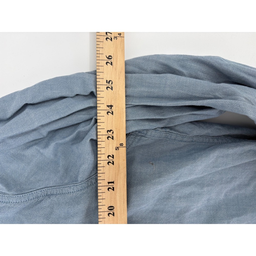 Carhartt Mens XL Blue Chambray Long Sleeve Button Down Work Shirt Dual Pockets - Picture 6 of 6